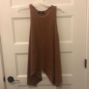 Tan tank top, open back